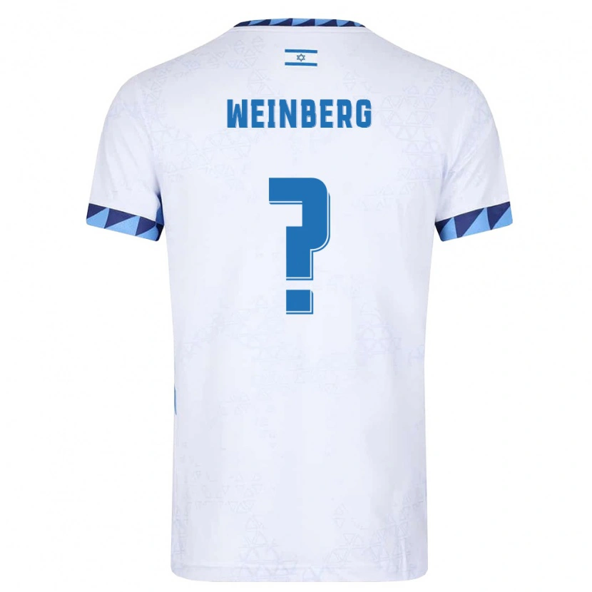 Danxen Niño Camiseta Israel Idan Weinberg #0 Blanco Azul Claro 1ª Equipación 26-28 La Camisa