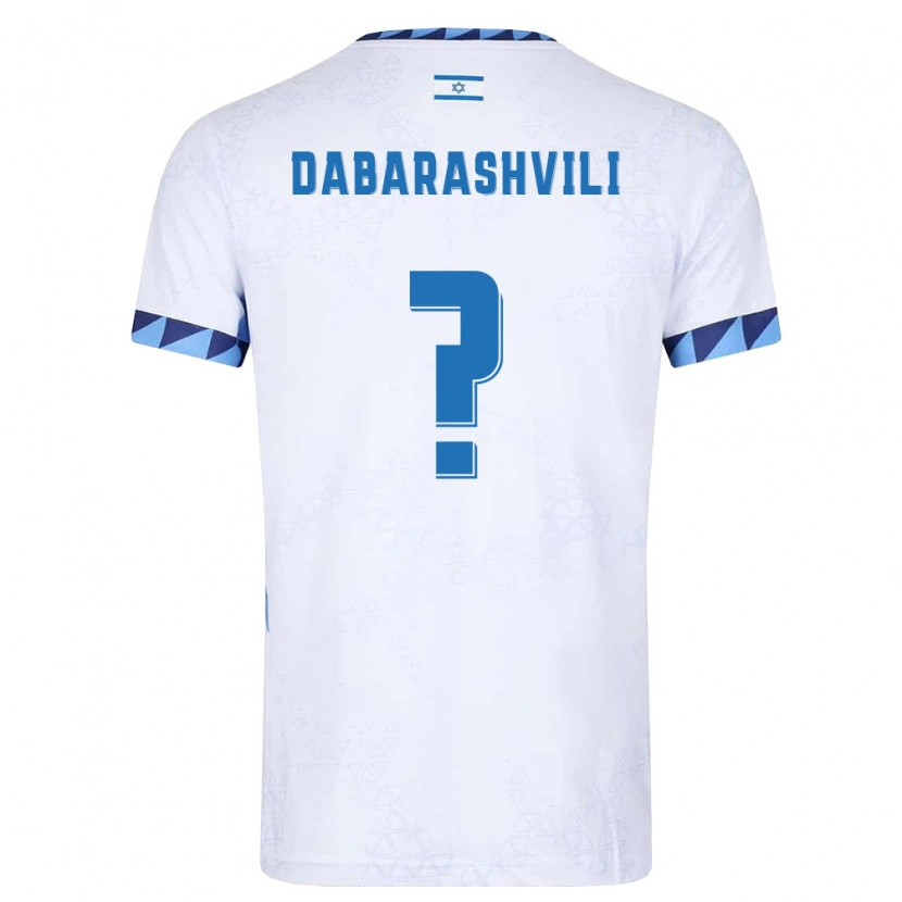 Danxen Niño Camiseta Israel Noam Dabarashvili #0 Blanco Azul Claro 1ª Equipación 26-28 La Camisa