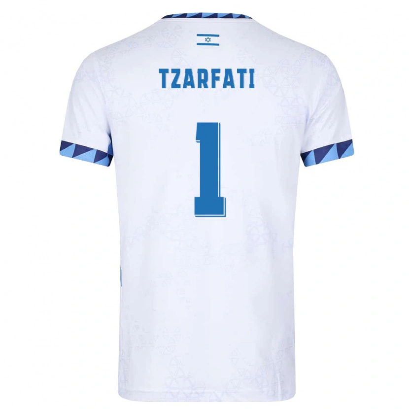 Danxen Niño Camiseta Israel Tomer Tzarfati #1 Blanco Azul Claro 1ª Equipación 26-28 La Camisa