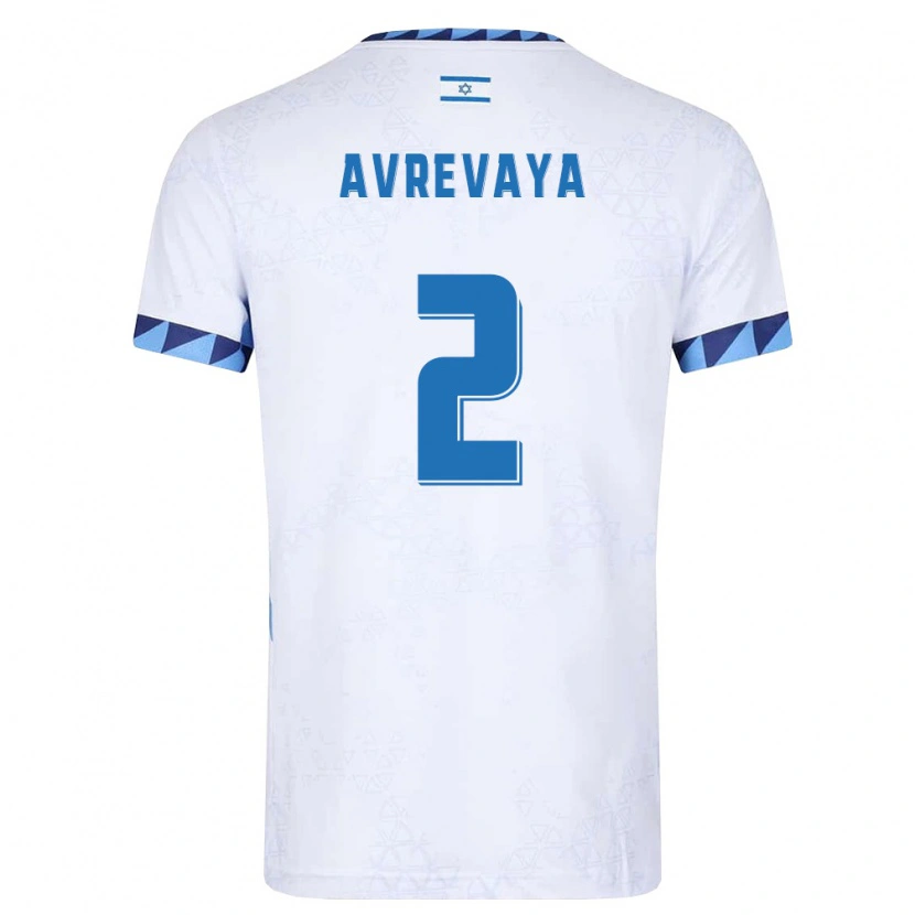 Danxen Niño Camiseta Israel Liroy Avrevaya #2 Blanco Azul Claro 1ª Equipación 26-28 La Camisa