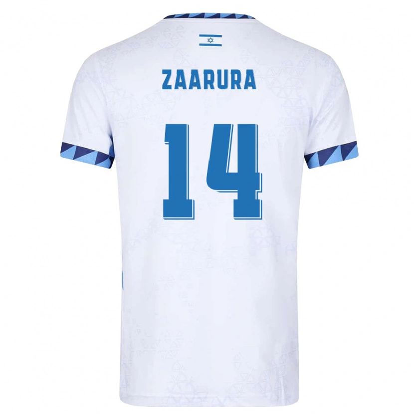 Danxen Niño Camiseta Israel Basam Zaarura #14 Blanco Azul Claro 1ª Equipación 26-28 La Camisa