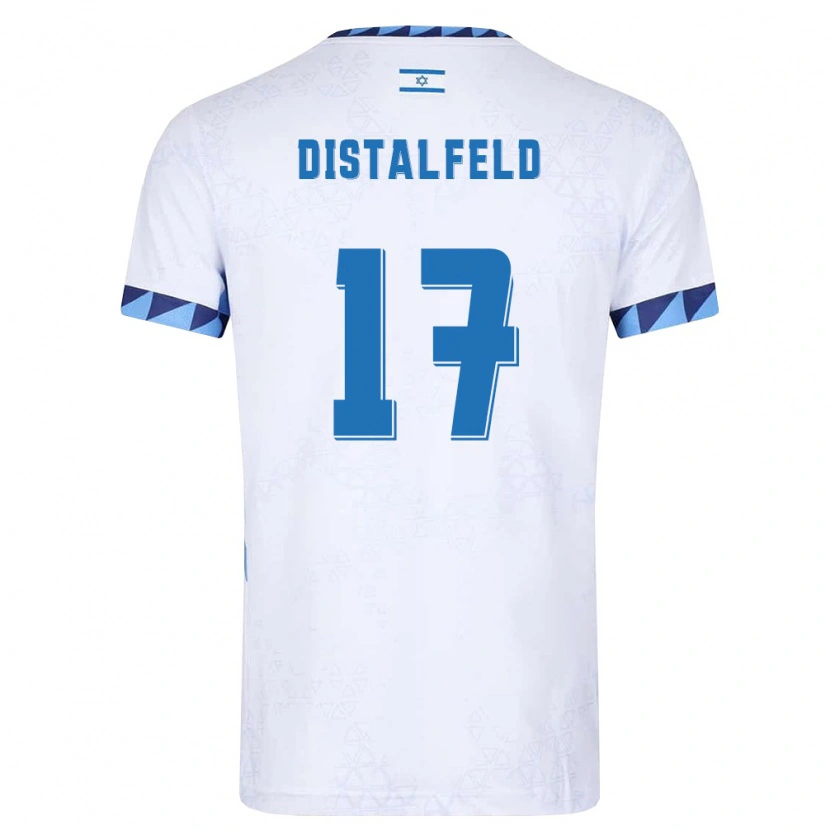 Danxen Niño Camiseta Israel Yanai Distalfeld #17 Blanco Azul Claro 1ª Equipación 26-28 La Camisa