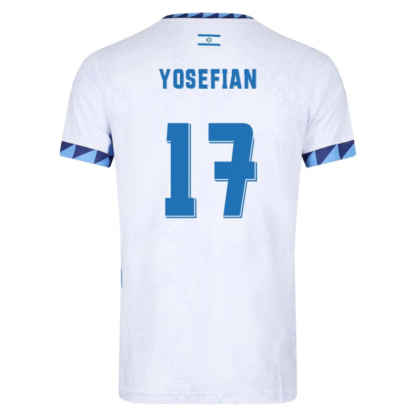 Danxen Niño Camiseta Israel Harel Yosefian #17 Blanco Azul Claro 1ª Equipación 26-28 La Camisa