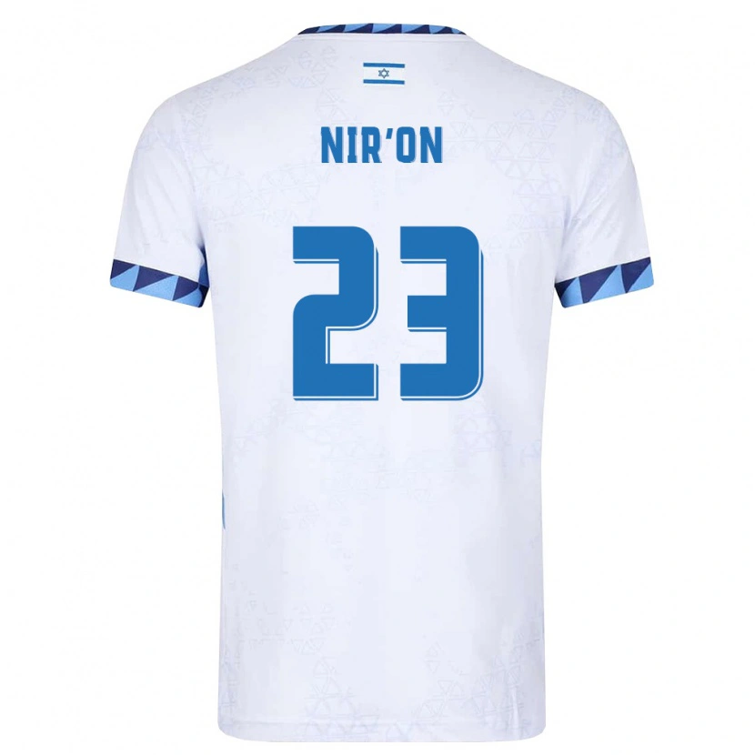 Danxen Niño Camiseta Israel Omer Nir'on #23 Blanco Azul Claro 1ª Equipación 26-28 La Camisa