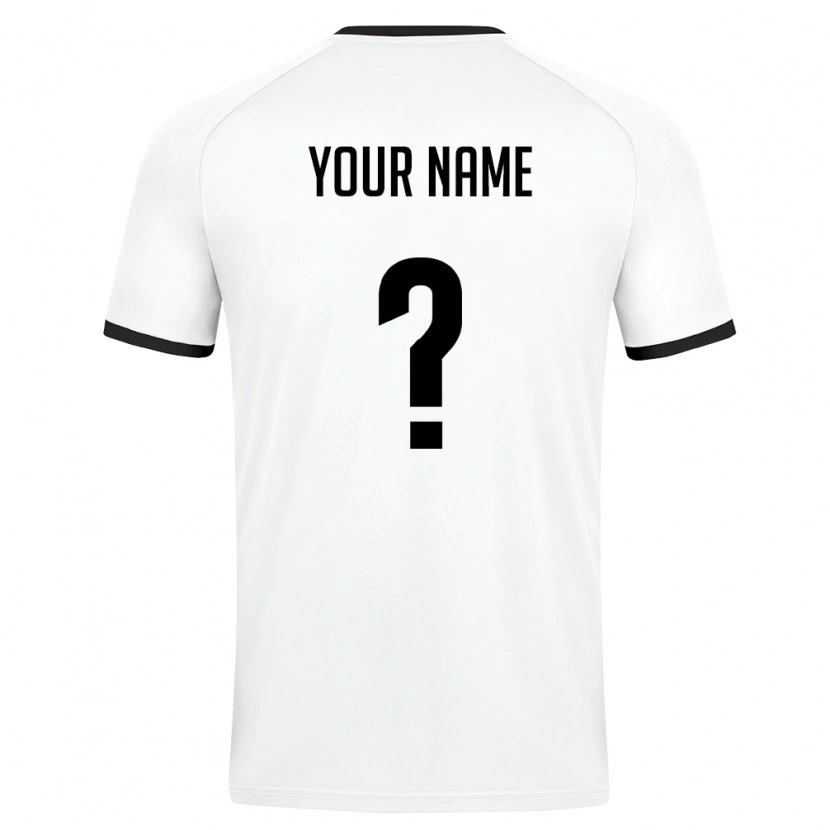 Danxen Niño Camiseta Uzbekistán Su Nombre #0 Blanco Verde Oscuro 2ª Equipación 26-28 La Camisa