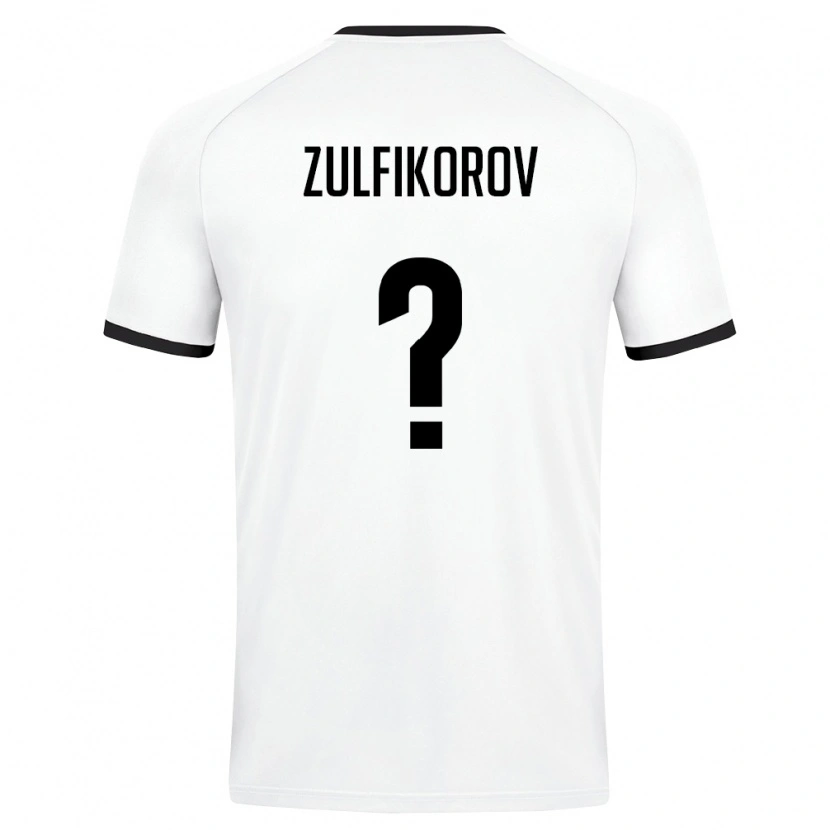 Danxen Niño Camiseta Uzbekistán Khojiakbar Zulfikorov #0 Blanco Verde Oscuro 2ª Equipación 26-28 La Camisa