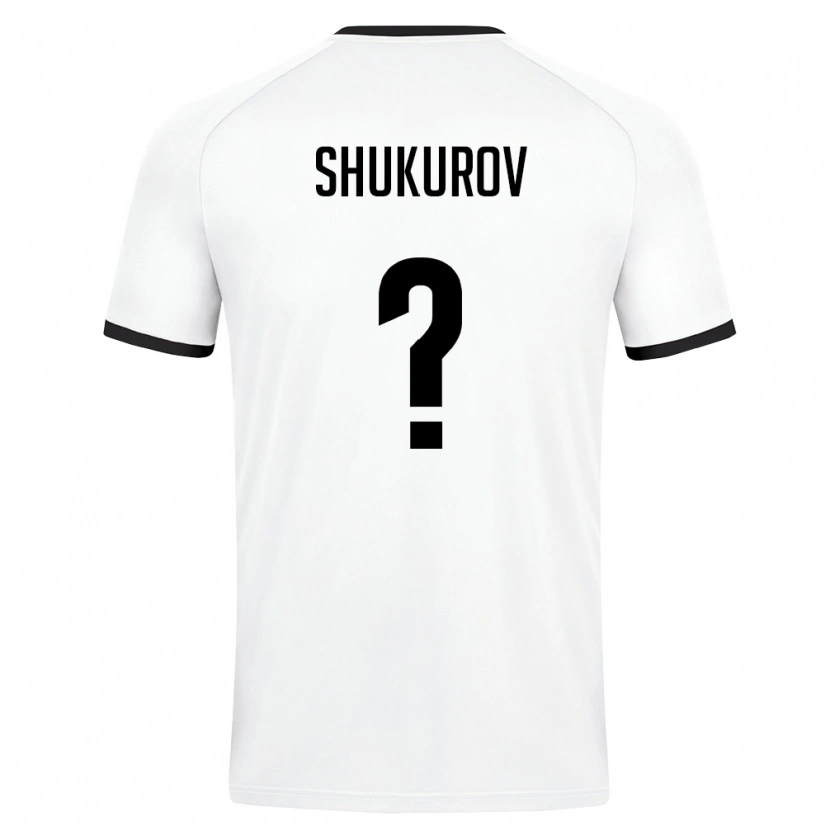 Danxen Niño Camiseta Uzbekistán Abdulaziz Shukurov #0 Blanco Verde Oscuro 2ª Equipación 26-28 La Camisa