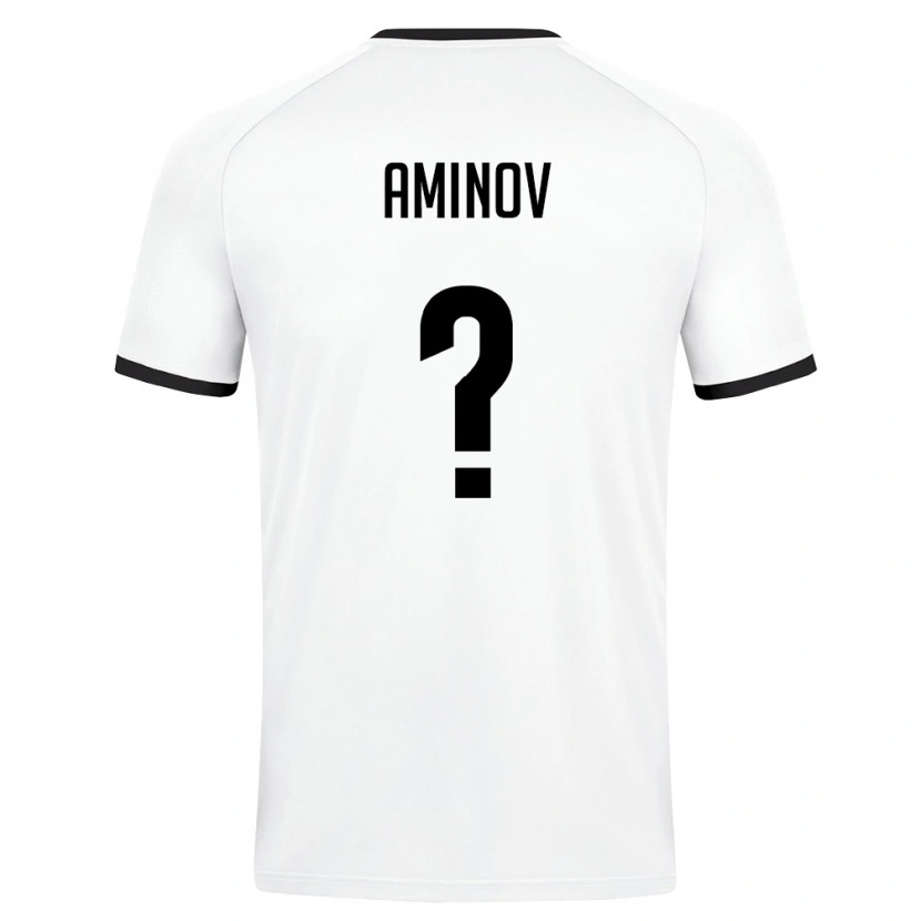 Danxen Niño Camiseta Uzbekistán Sanjar Aminov #0 Blanco Verde Oscuro 2ª Equipación 26-28 La Camisa