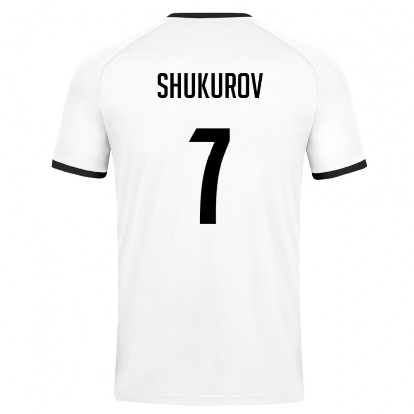 Danxen Niño Camiseta Uzbekistán Otabek Shukurov #7 Blanco Verde Oscuro 2ª Equipación 26-28 La Camisa
