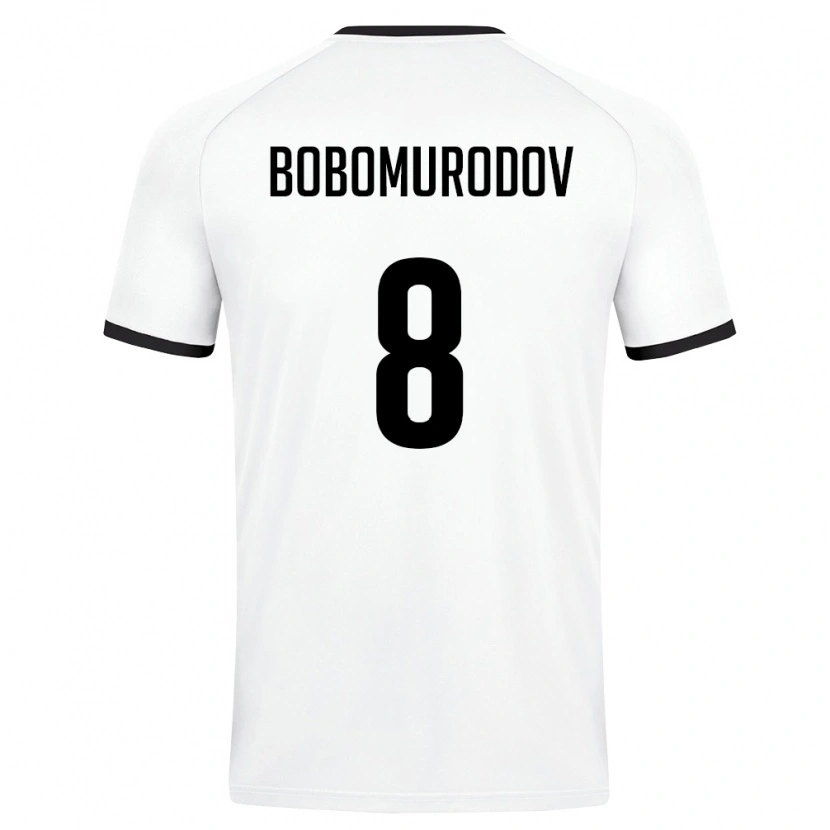 Danxen Niño Camiseta Uzbekistán Abulfayz Bobomurodov #8 Blanco Verde Oscuro 2ª Equipación 26-28 La Camisa