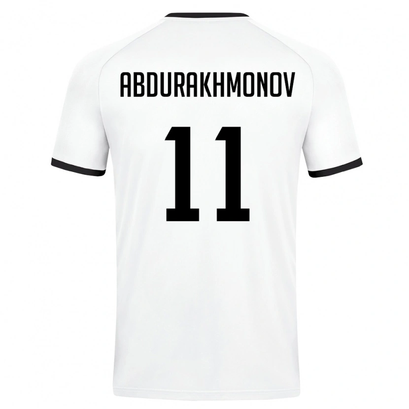 Danxen Niño Camiseta Uzbekistán Firdavs Abdurakhmonov #11 Blanco Verde Oscuro 2ª Equipación 26-28 La Camisa