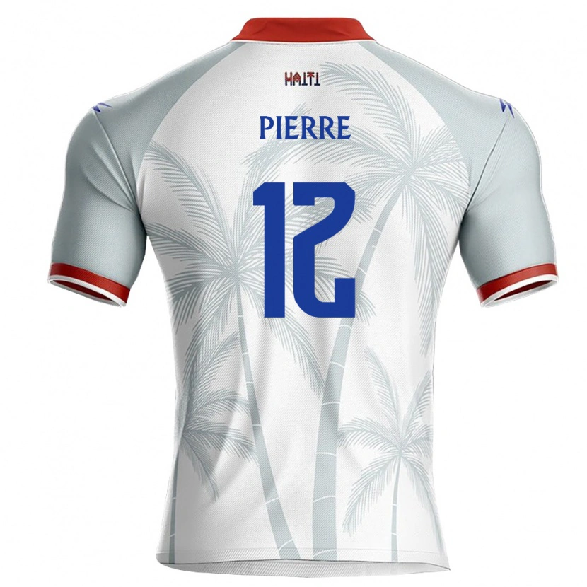 Danxen Niño Camiseta Haití Alexandre Pierre #12 Blanco Rojo Gris 2ª Equipación 26-28 La Camisa