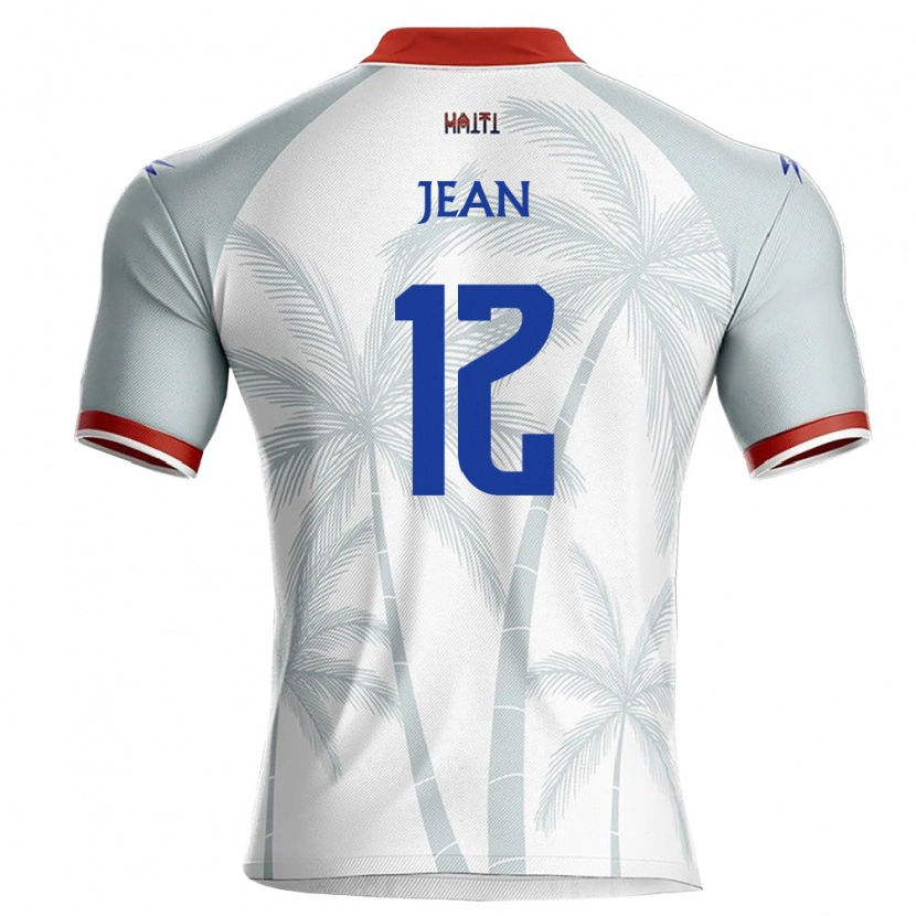 Danxen Niño Camiseta Haití Guivenson Jean #12 Blanco Rojo Gris 2ª Equipación 26-28 La Camisa