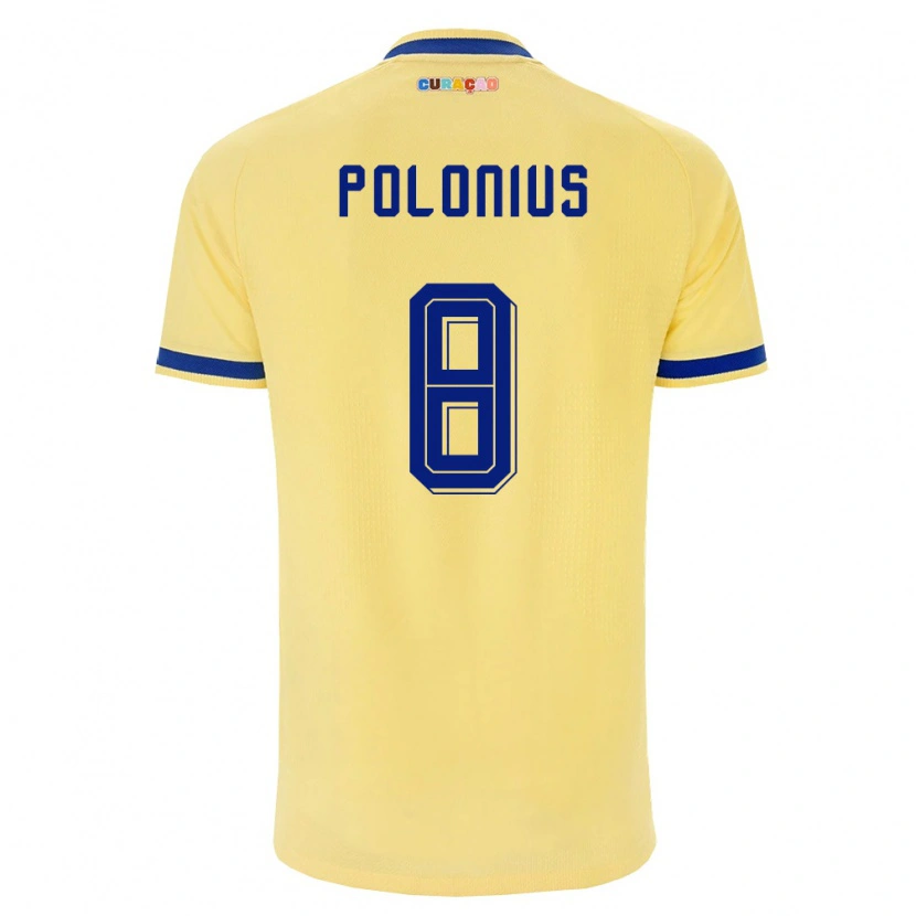 Danxen Niño Camiseta Curazao Jaydion Polonius #8 Amarillo Marino Rosa 2ª Equipación 26-28 La Camisa
