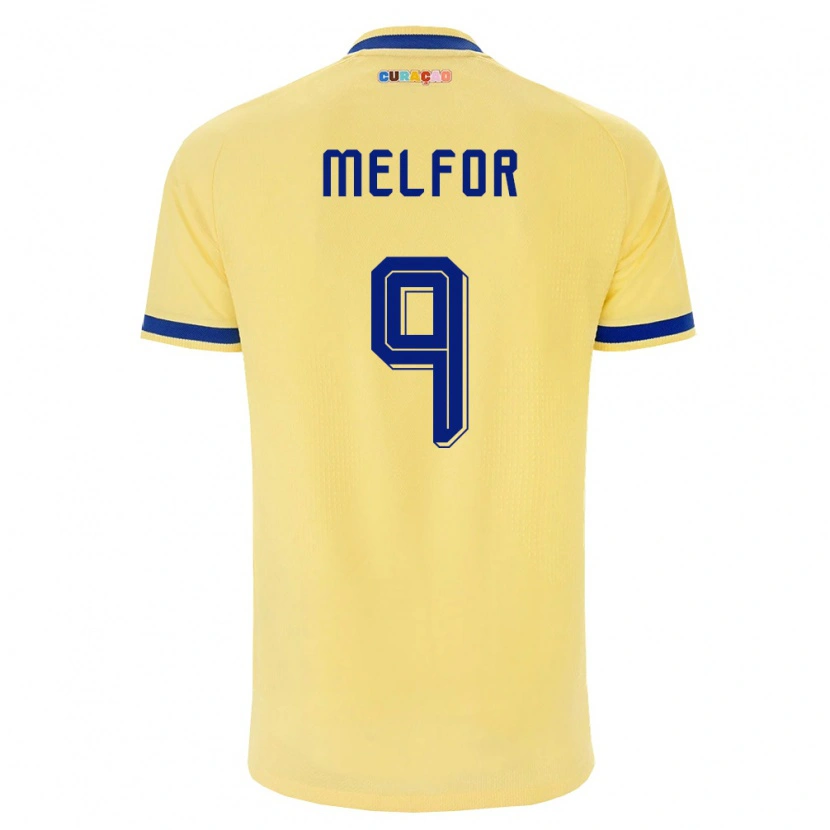 Danxen Niño Camiseta Curazao Raydion Melfor #9 Amarillo Marino Rosa 2ª Equipación 26-28 La Camisa