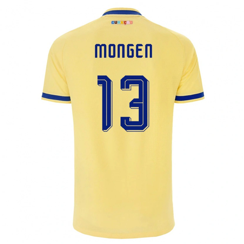 Danxen Niño Camiseta Curazao Sovah Mongen #13 Amarillo Marino Rosa 2ª Equipación 26-28 La Camisa