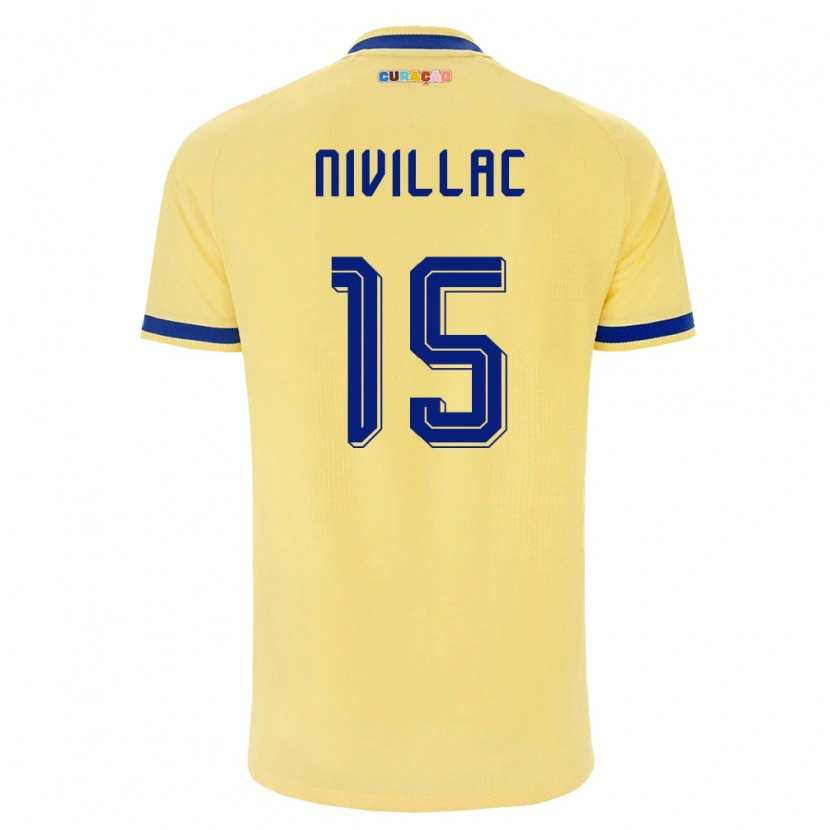 Danxen Niño Camiseta Curazao Rayen Nivillac #15 Amarillo Marino Rosa 2ª Equipación 26-28 La Camisa