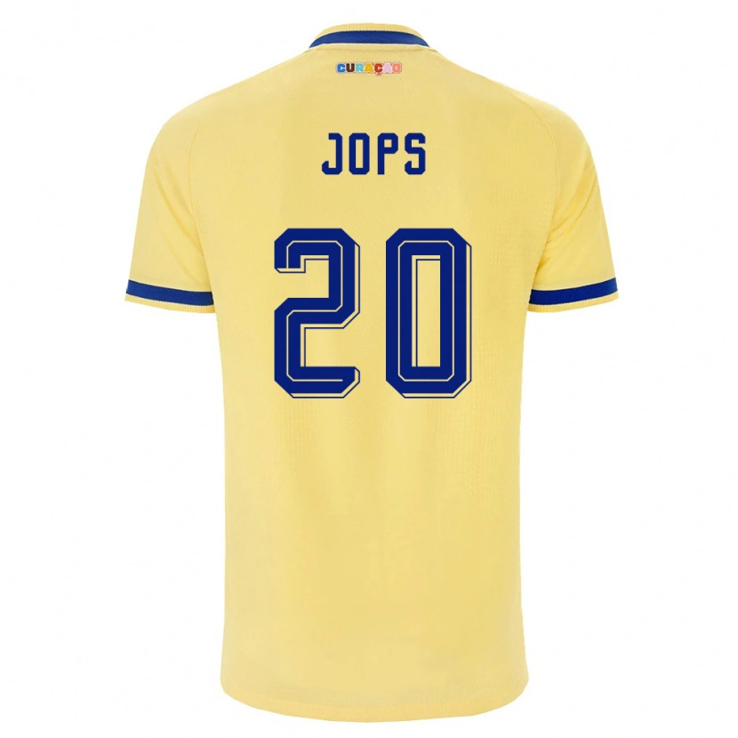 Danxen Niño Camiseta Curazao Arynel Jops #20 Amarillo Marino Rosa 2ª Equipación 26-28 La Camisa