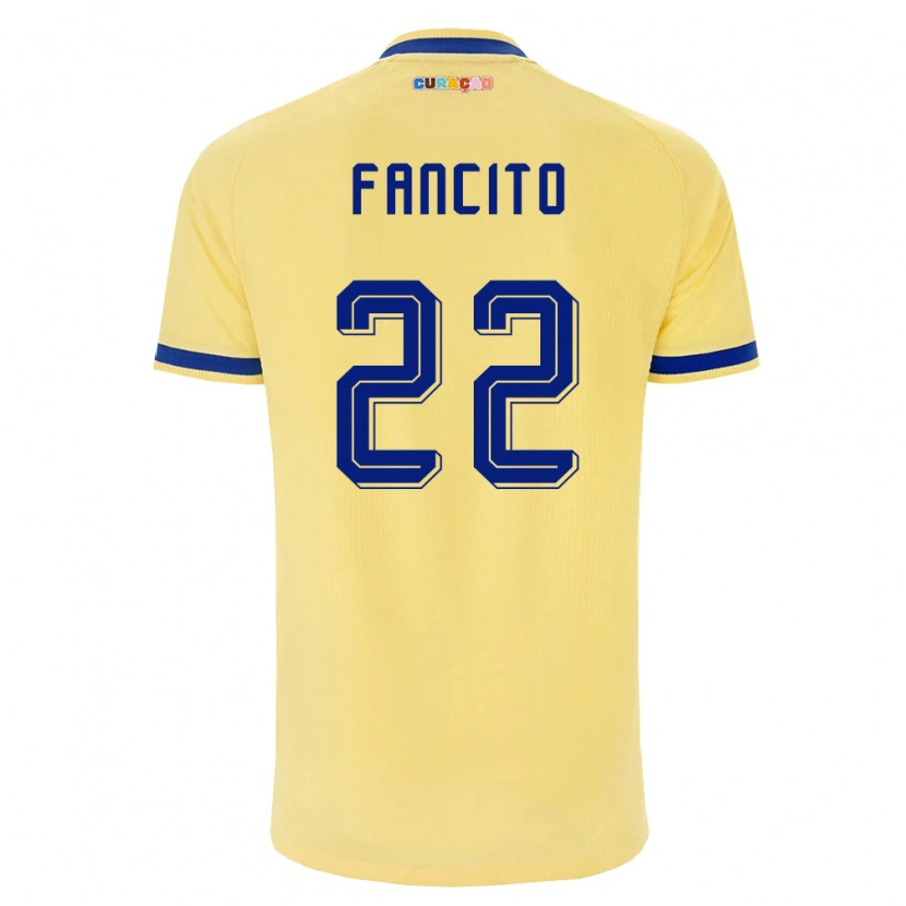 Danxen Niño Camiseta Curazao Nino Fancito #22 Amarillo Marino Rosa 2ª Equipación 26-28 La Camisa