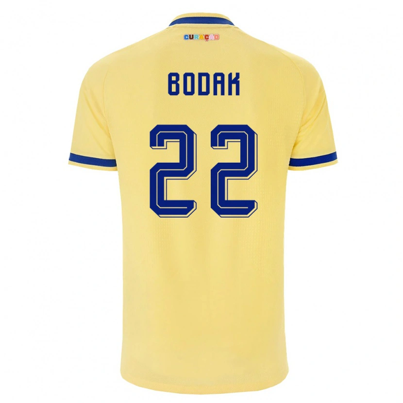 Danxen Niño Camiseta Curazao Tyrick Bodak #22 Amarillo Marino Rosa 2ª Equipación 26-28 La Camisa