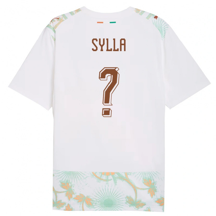 Danxen Niño Camiseta Costa De Marfil Abakar Sylla #0 Blanco Naranja Verde 2ª Equipación 26-28 La Camisa