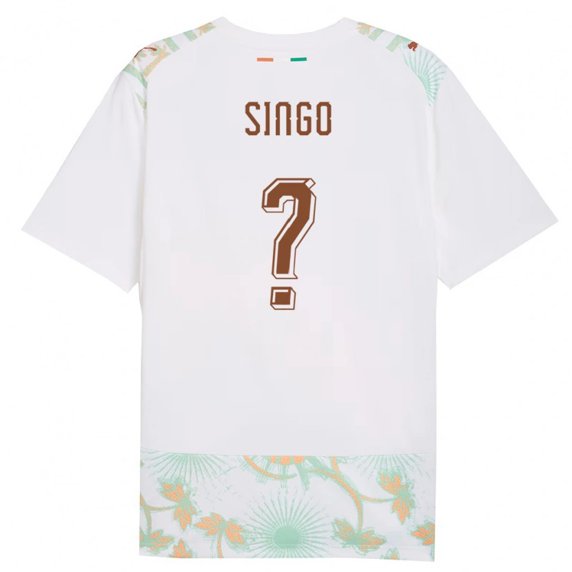 Danxen Niño Camiseta Costa De Marfil Wilfried Singo #0 Blanco Naranja Verde 2ª Equipación 26-28 La Camisa