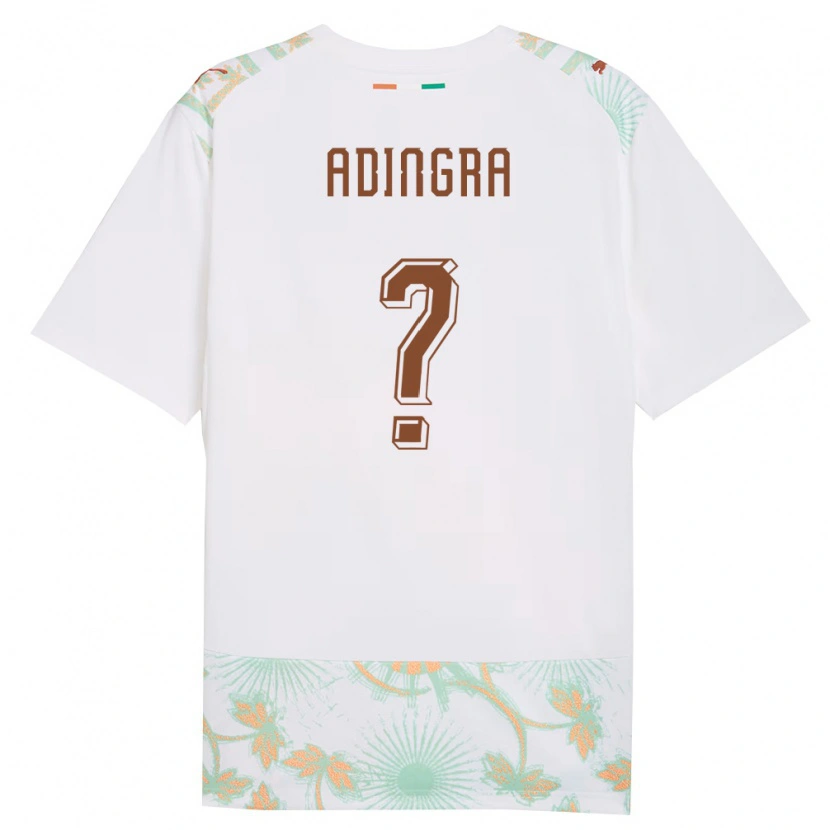 Danxen Niño Camiseta Costa De Marfil Simon Adingra #0 Blanco Naranja Verde 2ª Equipación 26-28 La Camisa