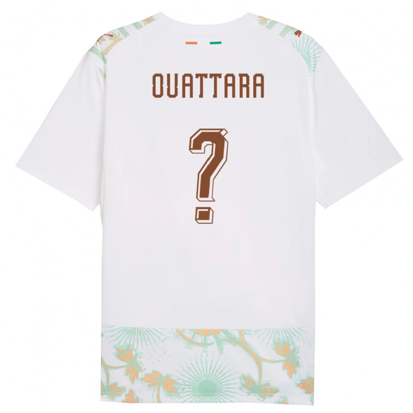 Danxen Niño Camiseta Costa De Marfil Abdoul Ouattara #0 Blanco Naranja Verde 2ª Equipación 26-28 La Camisa