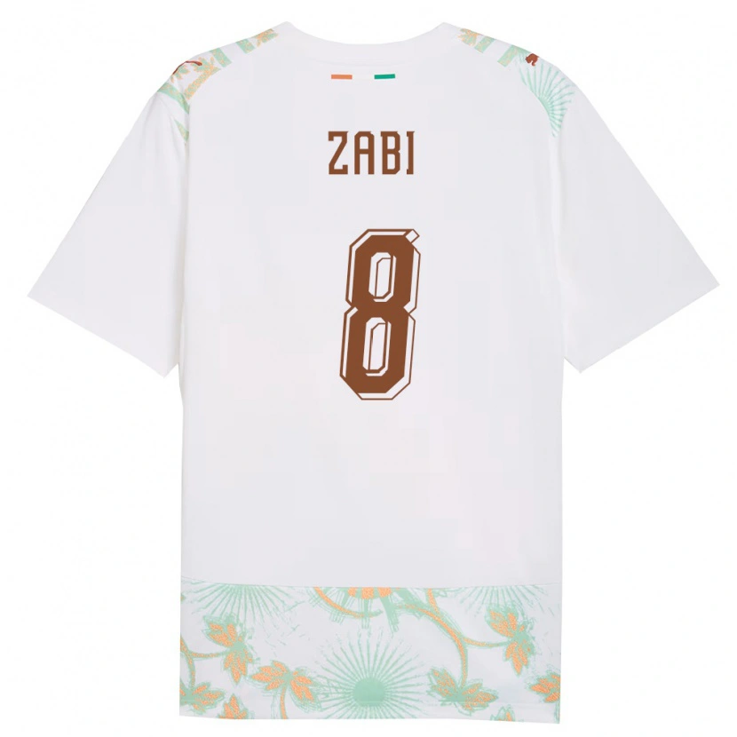 Danxen Niño Camiseta Costa De Marfil Patrick Zabi #8 Blanco Naranja Verde 2ª Equipación 26-28 La Camisa