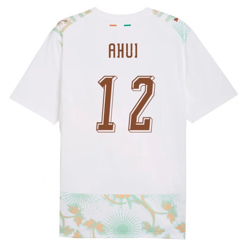 Danxen Niño Camiseta Costa De Marfil Assabie Ahui #12 Blanco Naranja Verde 2ª Equipación 26-28 La Camisa