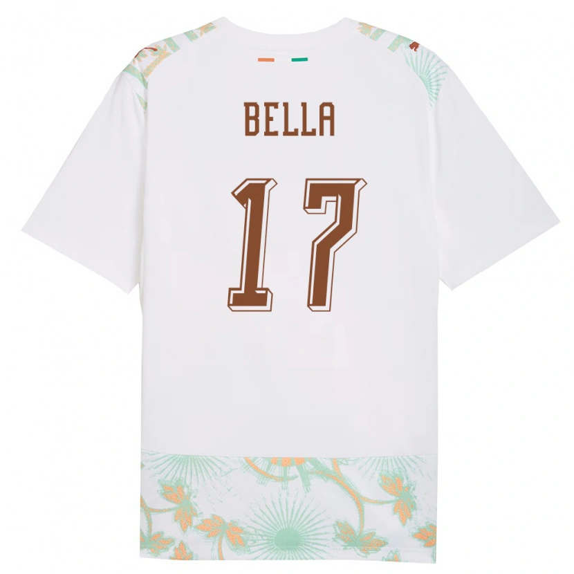 Danxen Niño Camiseta Costa De Marfil Bamalick Bella #17 Blanco Naranja Verde 2ª Equipación 26-28 La Camisa