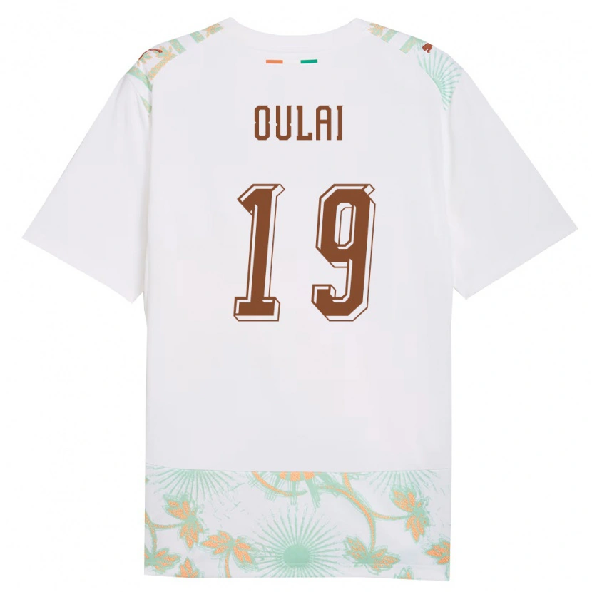 Danxen Niño Camiseta Costa De Marfil Christ Inao Oulaï #19 Blanco Naranja Verde 2ª Equipación 26-28 La Camisa