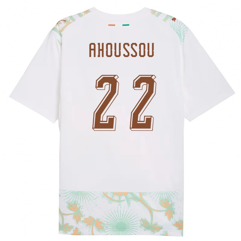 Danxen Niño Camiseta Costa De Marfil Ange Ahoussou #22 Blanco Naranja Verde 2ª Equipación 26-28 La Camisa