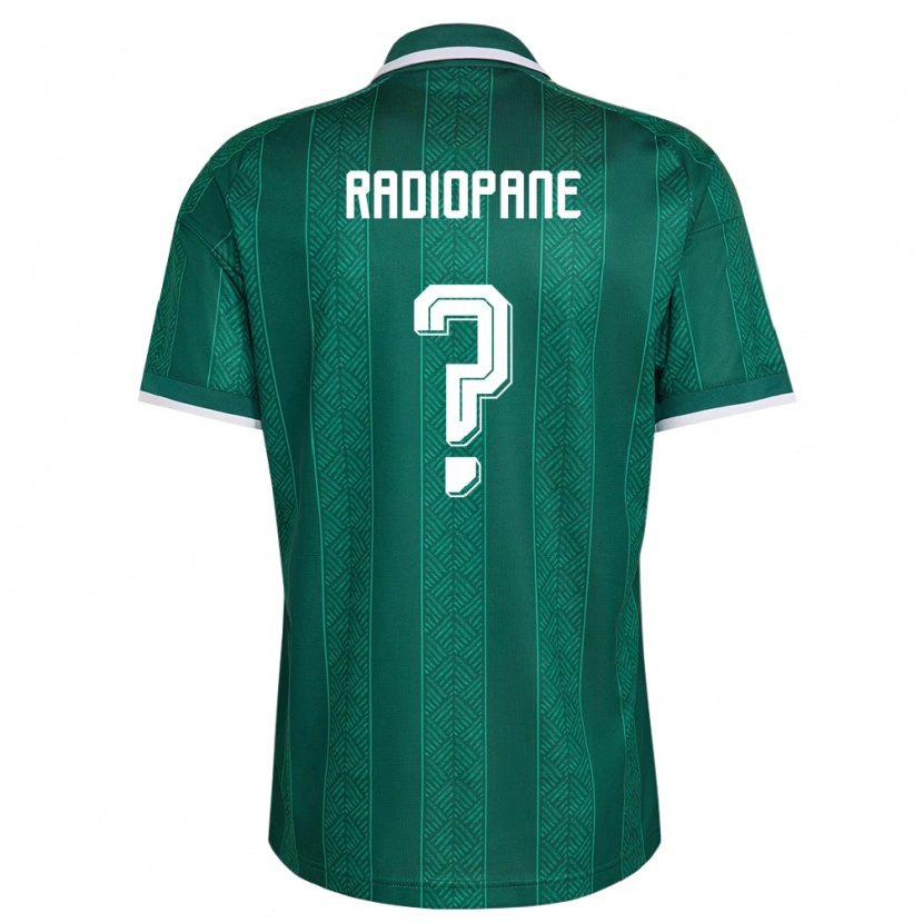 Danxen Niño Camiseta Sudáfrica Boitumelo Radiopane #0 Verde Blanco Oro 2ª Equipación 26-28 La Camisa