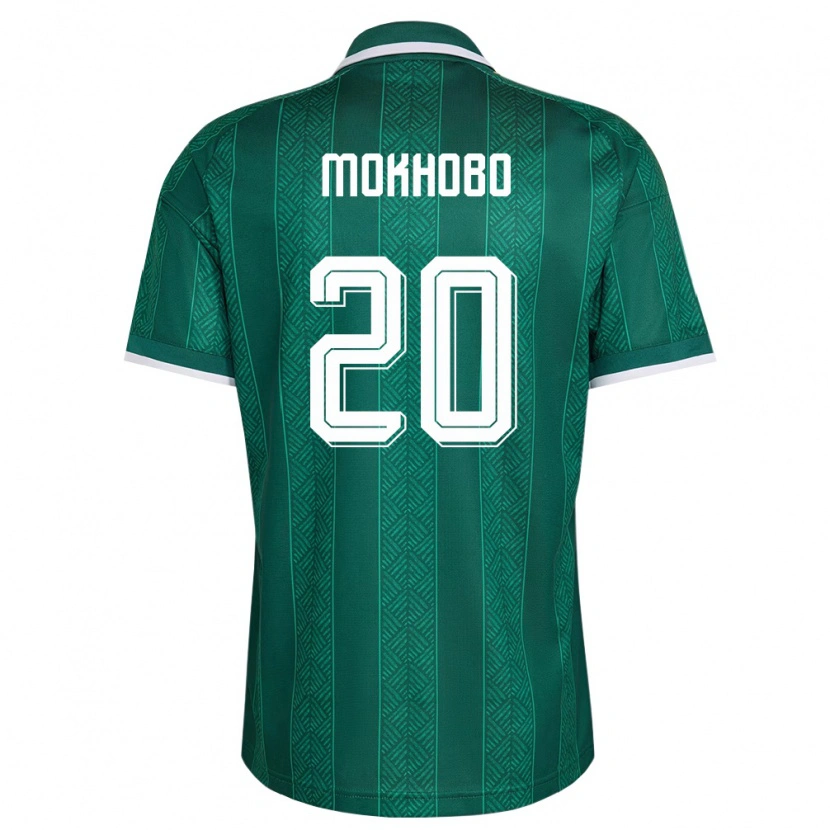 Danxen Niño Camiseta Sudáfrica Sello Mokhobo #20 Verde Blanco Oro 2ª Equipación 26-28 La Camisa