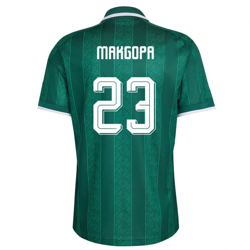 Danxen Niño Camiseta Sudáfrica Evidence Makgopa #23 Verde Blanco Oro 2ª Equipación 26-28 La Camisa