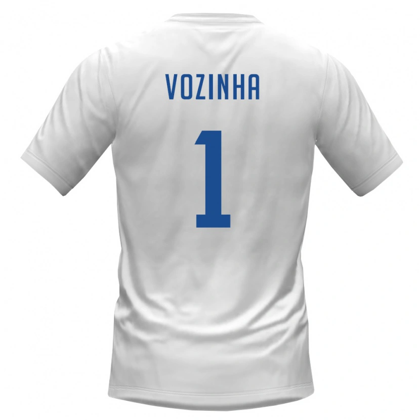 Danxen Niño Camiseta Cabo Verde Vozinha #1 Blanco Borgoña 2ª Equipación 26-28 La Camisa