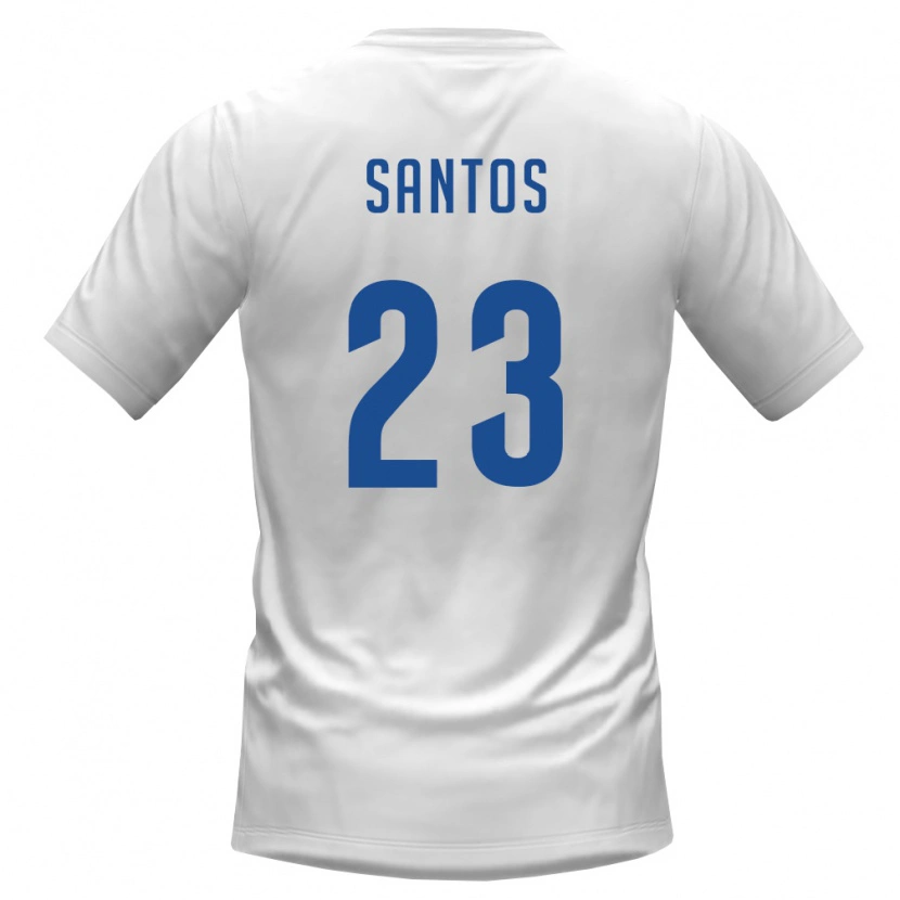 Danxen Niño Camiseta Cabo Verde Ricardo Santos #23 Blanco Borgoña 2ª Equipación 26-28 La Camisa