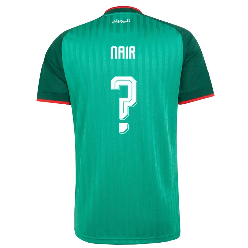 Danxen Niño Camiseta Argelia Sohaib Naïr #0 Verde Rojo Blanco 2ª Equipación 26-28 La Camisa