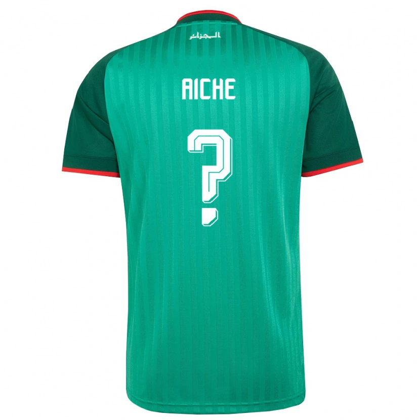 Danxen Niño Camiseta Argelia Yassine Aïche #0 Verde Rojo Blanco 2ª Equipación 26-28 La Camisa