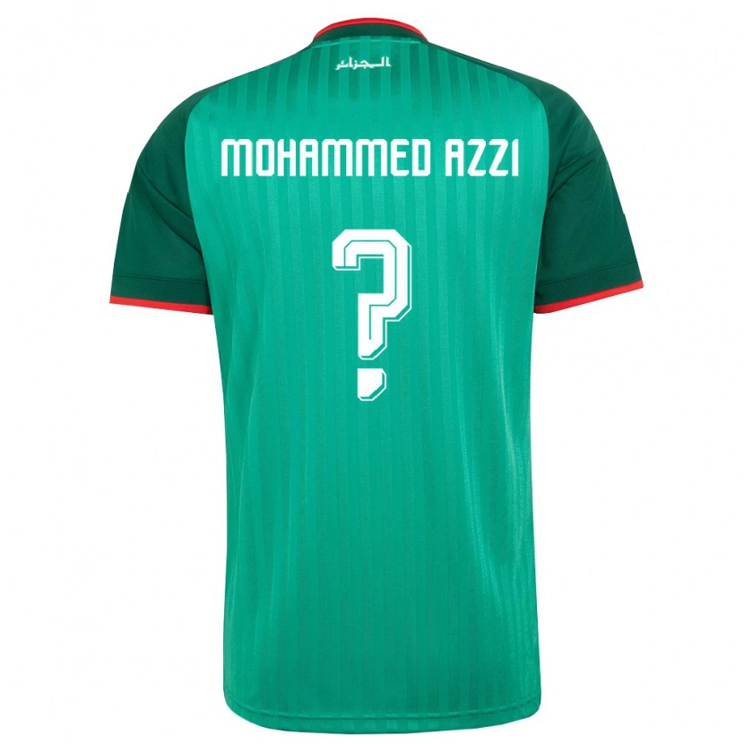 Danxen Niño Camiseta Argelia Mostefa Mohammed Azzi #0 Verde Rojo Blanco 2ª Equipación 26-28 La Camisa