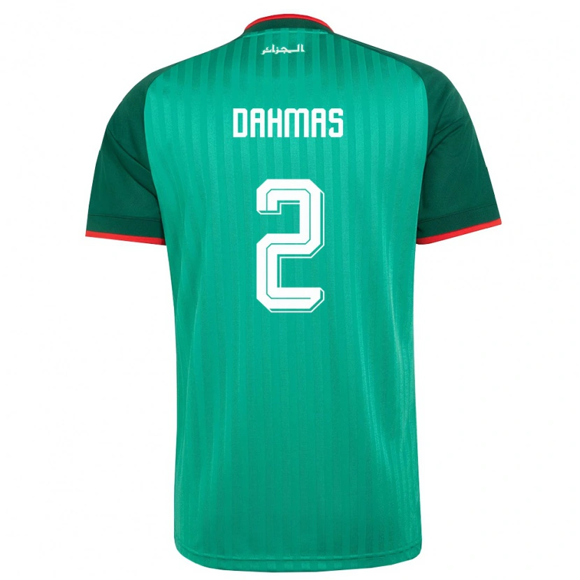 Danxen Niño Camiseta Argelia Ayoub Dahmas #2 Verde Rojo Blanco 2ª Equipación 26-28 La Camisa