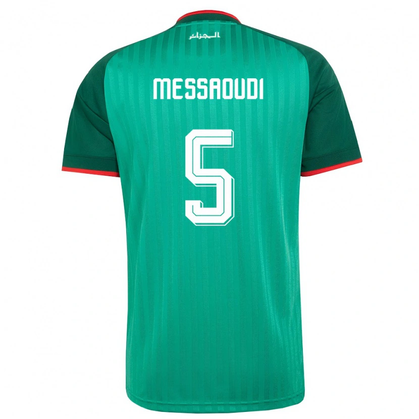 Danxen Niño Camiseta Argelia Yanis Messaoudi #5 Verde Rojo Blanco 2ª Equipación 26-28 La Camisa