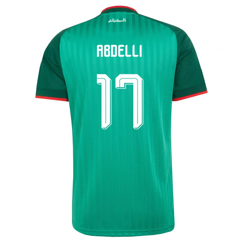 Danxen Niño Camiseta Argelia Himad Abdelli #17 Verde Rojo Blanco 2ª Equipación 26-28 La Camisa