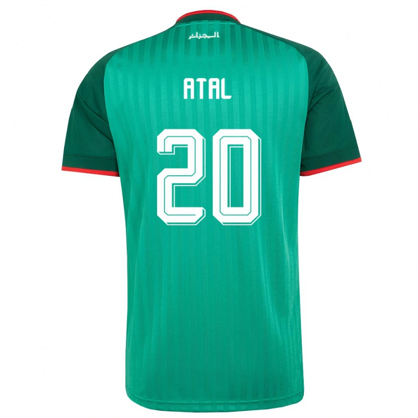 Danxen Niño Camiseta Argelia Youcef Atal #20 Verde Rojo Blanco 2ª Equipación 26-28 La Camisa