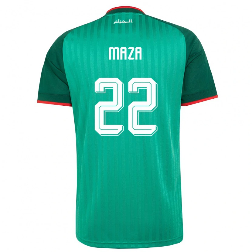 Danxen Niño Camiseta Argelia Ibrahim Maza #22 Verde Rojo Blanco 2ª Equipación 26-28 La Camisa