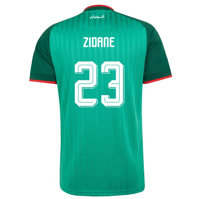 Danxen Niño Camiseta Argelia Luca Zidane #23 Verde Rojo Blanco 2ª Equipación 26-28 La Camisa