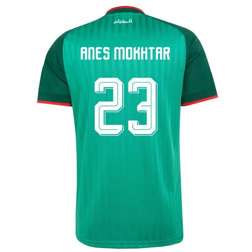 Danxen Niño Camiseta Argelia Mohamed Anes Mokhtar #23 Verde Rojo Blanco 2ª Equipación 26-28 La Camisa