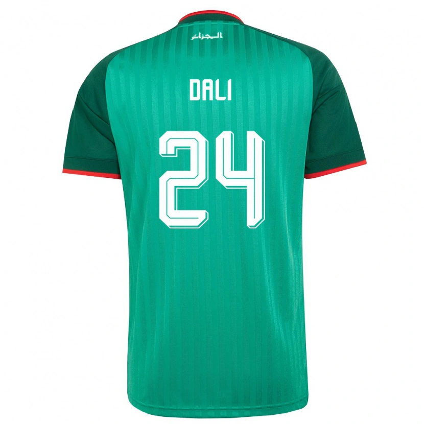 Danxen Niño Camiseta Argelia Rayene Dali #24 Verde Rojo Blanco 2ª Equipación 26-28 La Camisa