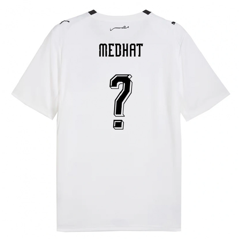 Danxen Niño Camiseta Egipto Eyad Medhat #0 Blanco Gris Negro 2ª Equipación 26-28 La Camisa